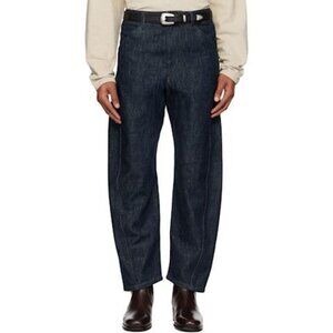 IF Men's Indigo Blue Balloon Fit Wide Leg Workwear Denim Jeans Size 28, NWT